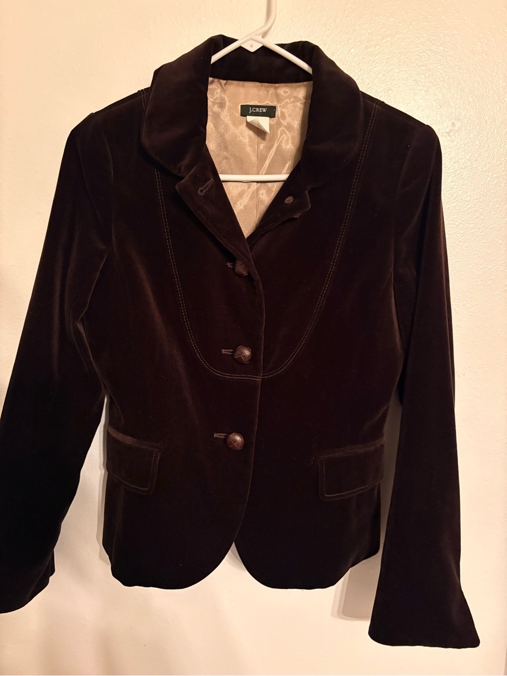 J. Crew Women's Chocolate Brown Velvet Blazer